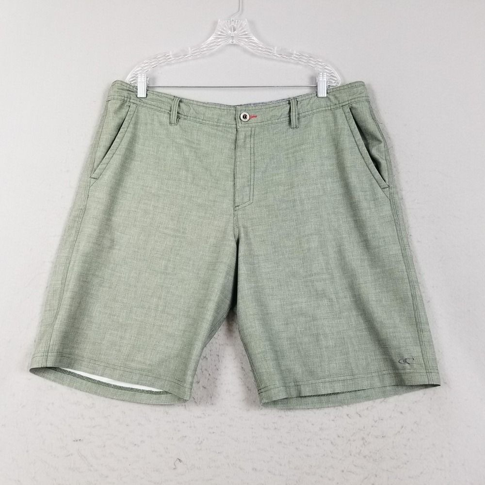 O'Neill Shorts Mens 40 Green Hybrid Chino Walkshorts Stretch Drawstring Surf‎